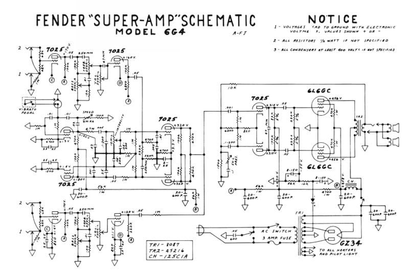 Simple Tube Guitar Amp Schematics